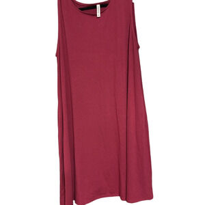 NWOT Zenana Knit Sleeveless Burgundy Dress